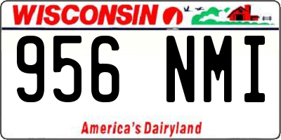 WI license plate 956NMI