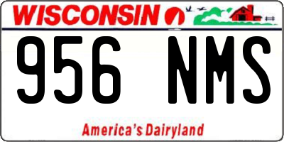 WI license plate 956NMS