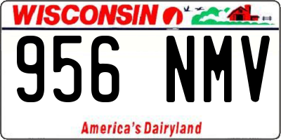 WI license plate 956NMV