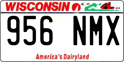 WI license plate 956NMX
