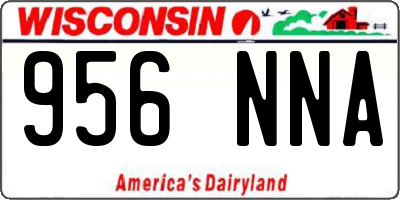 WI license plate 956NNA