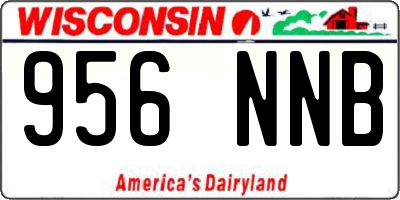 WI license plate 956NNB