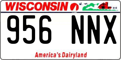 WI license plate 956NNX