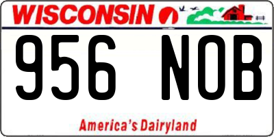 WI license plate 956NOB