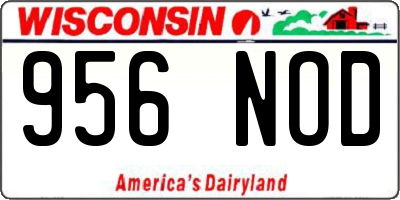 WI license plate 956NOD