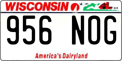 WI license plate 956NOG
