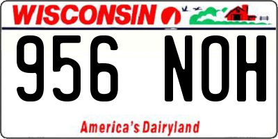WI license plate 956NOH