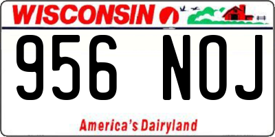 WI license plate 956NOJ
