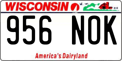 WI license plate 956NOK