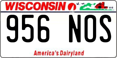 WI license plate 956NOS