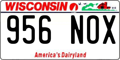 WI license plate 956NOX