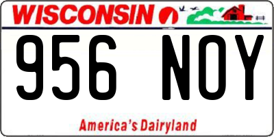 WI license plate 956NOY