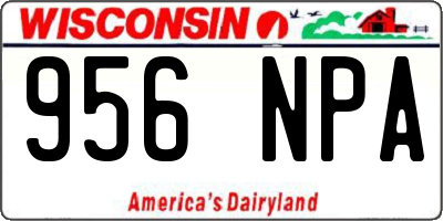 WI license plate 956NPA