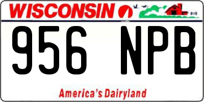 WI license plate 956NPB