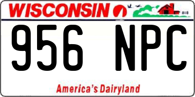 WI license plate 956NPC
