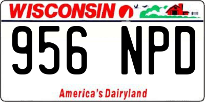 WI license plate 956NPD