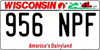WI license plate 956NPF