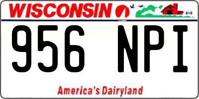 WI license plate 956NPI