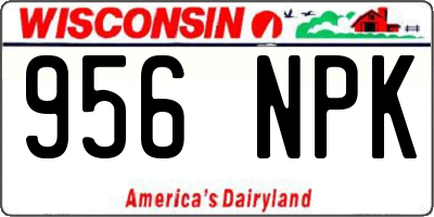 WI license plate 956NPK