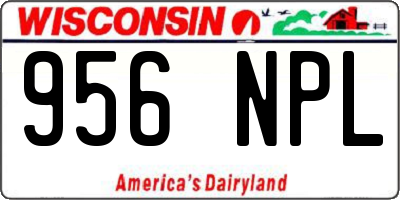 WI license plate 956NPL
