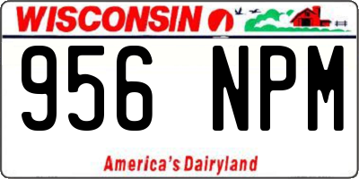 WI license plate 956NPM