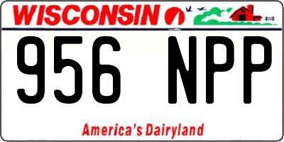 WI license plate 956NPP