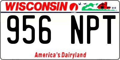 WI license plate 956NPT
