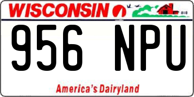 WI license plate 956NPU