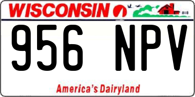 WI license plate 956NPV