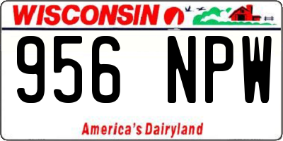 WI license plate 956NPW
