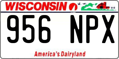 WI license plate 956NPX