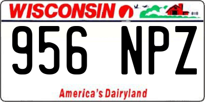WI license plate 956NPZ
