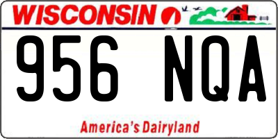 WI license plate 956NQA