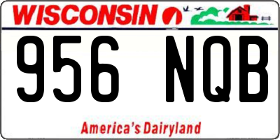 WI license plate 956NQB