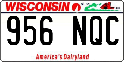 WI license plate 956NQC