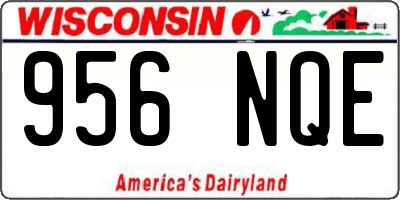 WI license plate 956NQE