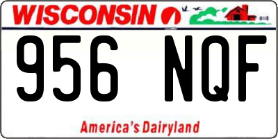 WI license plate 956NQF