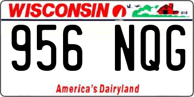 WI license plate 956NQG