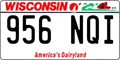 WI license plate 956NQI