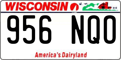 WI license plate 956NQO