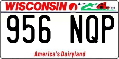 WI license plate 956NQP