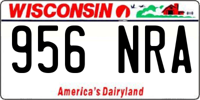 WI license plate 956NRA