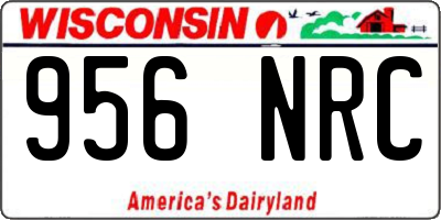 WI license plate 956NRC