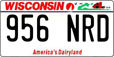 WI license plate 956NRD