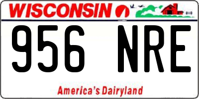 WI license plate 956NRE