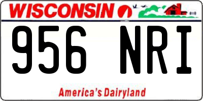 WI license plate 956NRI