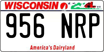 WI license plate 956NRP