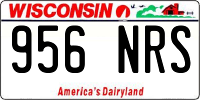 WI license plate 956NRS