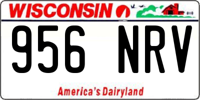 WI license plate 956NRV