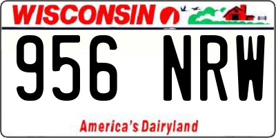 WI license plate 956NRW